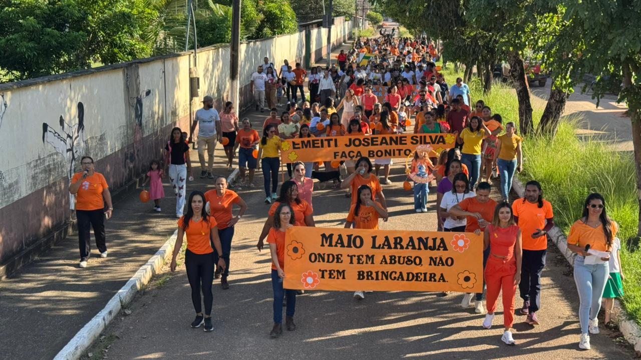 Parauapebas reforça combate à violência sexual infantojuvenil com caminhada do Maio Laranja