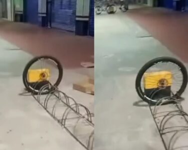 Bicicleta é furtada e ladrão deixa apenas roda presa a cadeado em Capanema