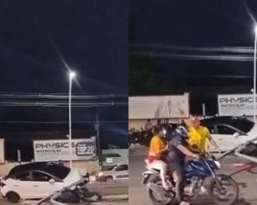 Carro derruba semáforo e deixa trânsito lento em Icoaraci