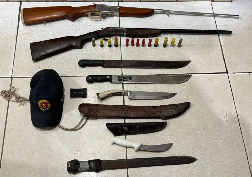 Polícia prende dupla com armas e munições em zona rural de Marabá