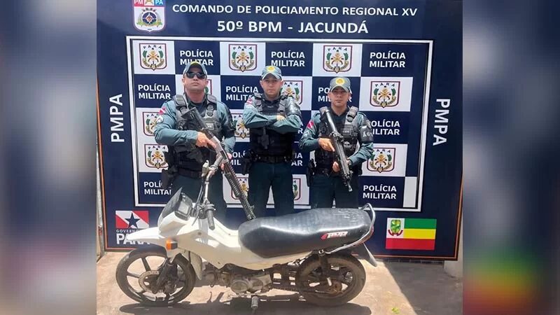 Moto furtada em Rondon do Pará é achada pela polícia em Jacundá